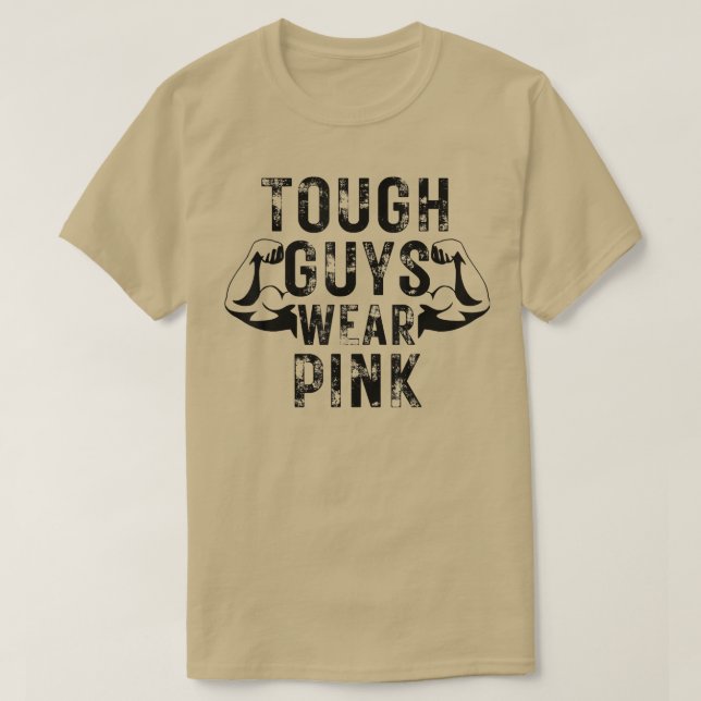 Tuff Killar Bära Rosa Breast Cancer Awareness Mana T Shirt (Design framsida)