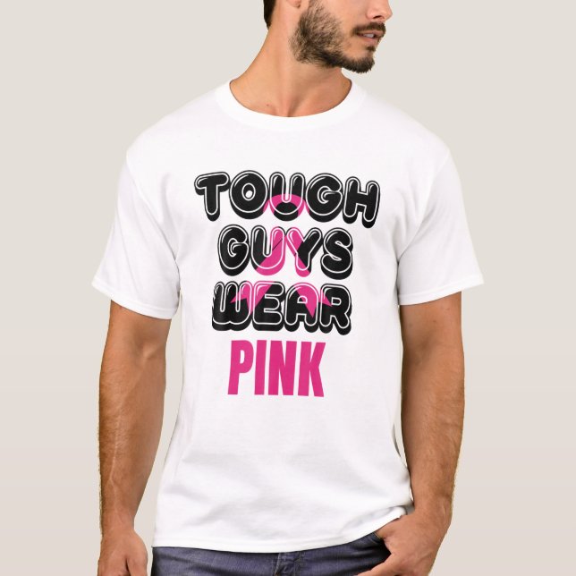 Tuff Killar Bära Rosa Breast Cancer Awareness Mana T Shirt (Framsida)