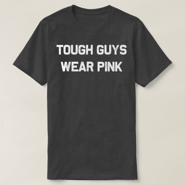 Tuff Killar Bära Rosa Breast Cancer Awareness Mana T Shirt (Design framsida)