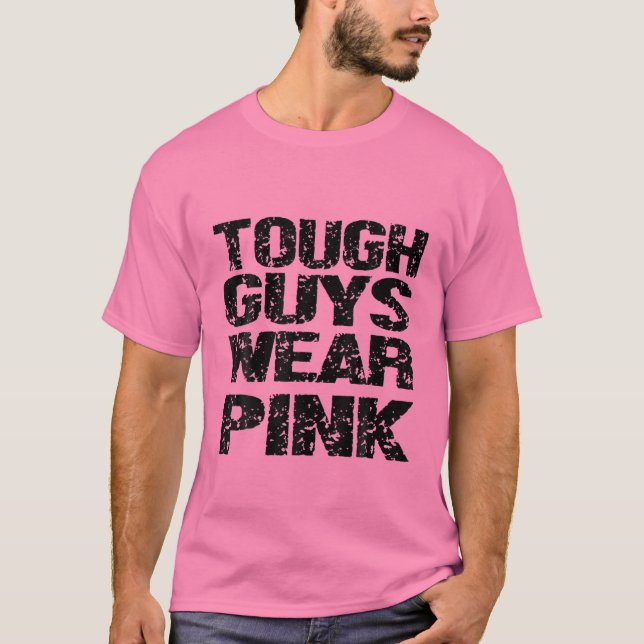 Tuff Killar Bära Rosa Breast Cancer Awareness Mana T Shirt (Framsida)