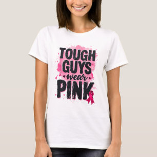 Tuff Killar Bära Rosa Breast Cancer Awareness Rosa T Shirt