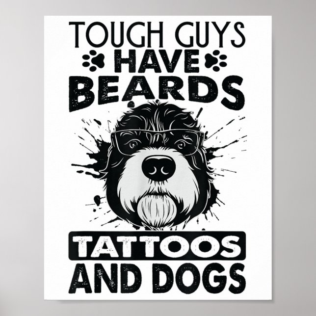 Tuff killar har bandtatueringar och Hundar _1 Poster (Framsidan)