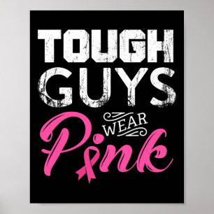 Tuff Killars Bära Rosa Ribbon Breast Cancer Awaren Poster