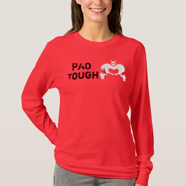 Tuff långärmadutslagsplats för PAO Tee Shirt (Framsida)