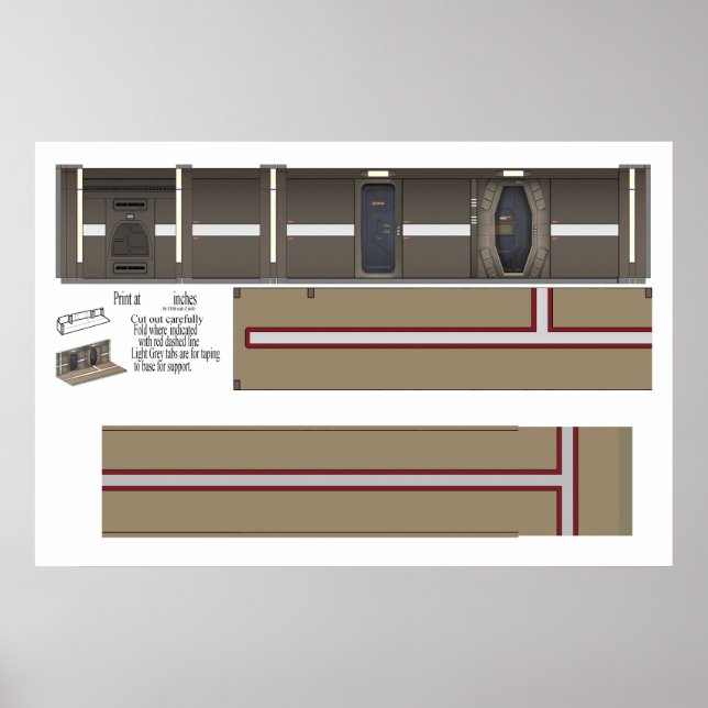 Tuff liten frakt Korridor Diorama-bakgrund Poster (Framsidan)