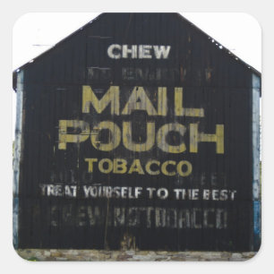 Tuff Mail Pouch Tobacco Barn - Originalfoto Fyrkantigt Klistermärke