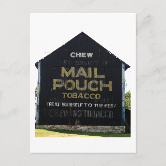 Tuff Mail Pouch Tobacco Barn - Originalfoto Vykort (Framsida)