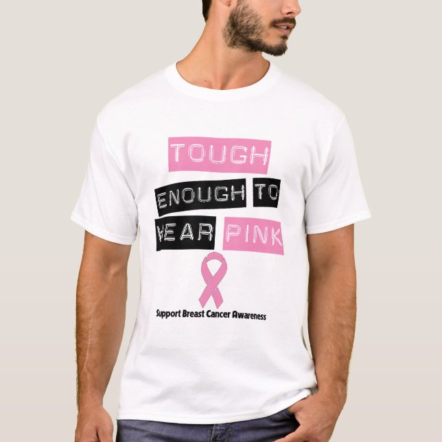 Tuff nog som ha på sig rosa bröstcancer t-shirt (Framsida)