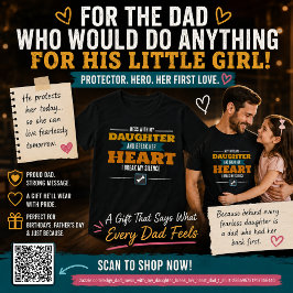 Tuff Pappa Rör Min Dotter Krossa Hennes Hjärta Pap T Shirt