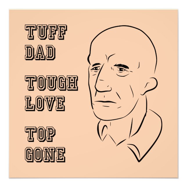 Tuff Pappa, Tuff Kärlek, övre Borta Fototryck (Framsidan)