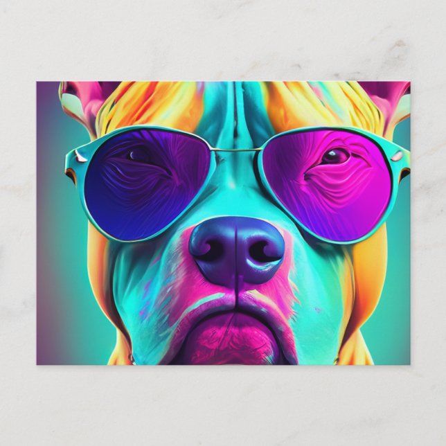 Tuff Pit Bull Vykort (Framsida)