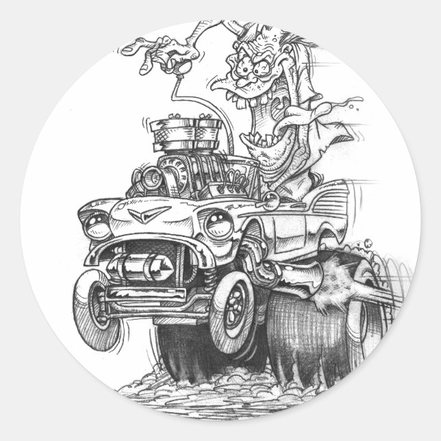 tuff runt klistermärke (Framsida)