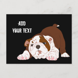 Tuff Valp Playful Bulldog Puppy Vykort