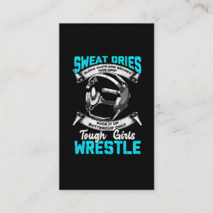 Tuff Wrestling Girl Gift Bruises Sport Woman Visitkort