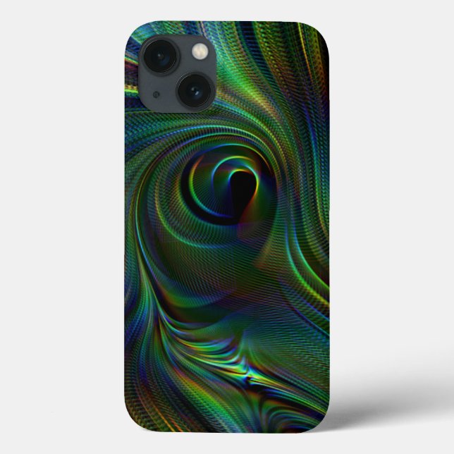 Tuff Xtreme för påfågelfjäderfärg iphone case (Baksida)