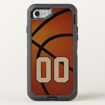 Tuffa OTTERBOX Basketboll iPhone-fodral med Nummer