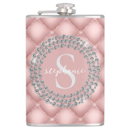 Tuffade Glittrande Diamanter Rosa Monogram Fickplunta