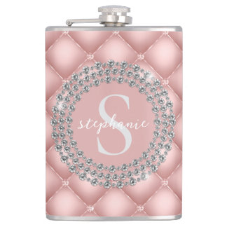 Tuffade Glittrande Diamanter Rosa Monogram Fickplunta