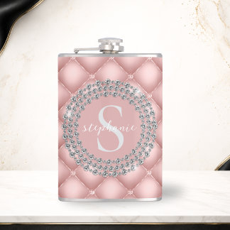 Tuffade Glittrande Diamanter Rosa Monogram Fickplunta