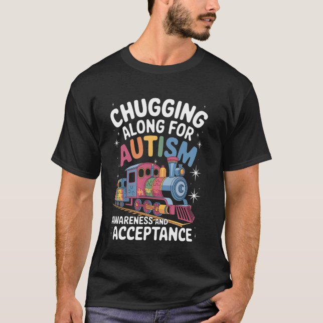 Tuffande på för Autism Acceptans Medvetenhet T Shirt (Framsida)