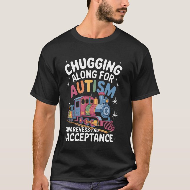 Tuffar sig fram för autism acceptans medvetenhet t shirt (Framsida)