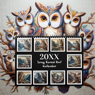 Tuffed Majesty Year med Long-Eared Uggla 20XX Kalender
