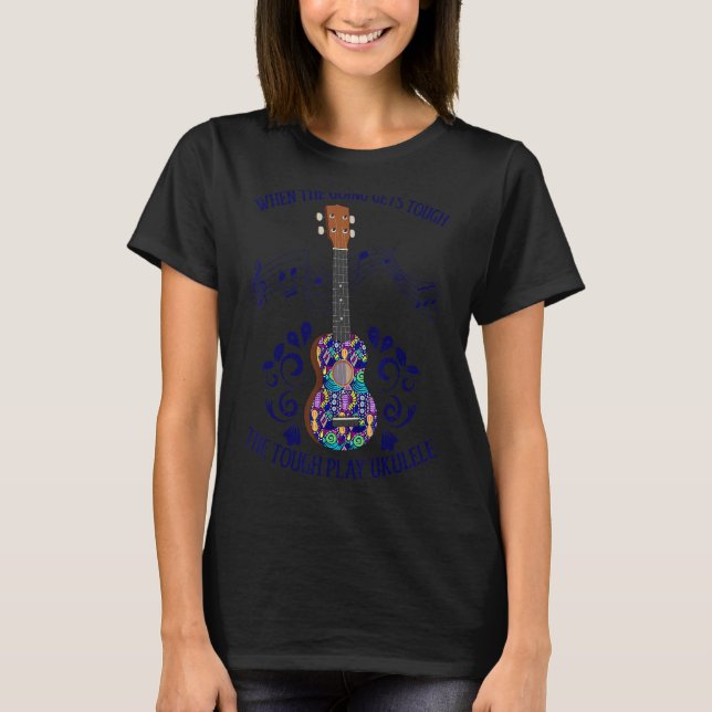 Tuffen Play Ukulele Ukulele Player T Shirt (Framsida)