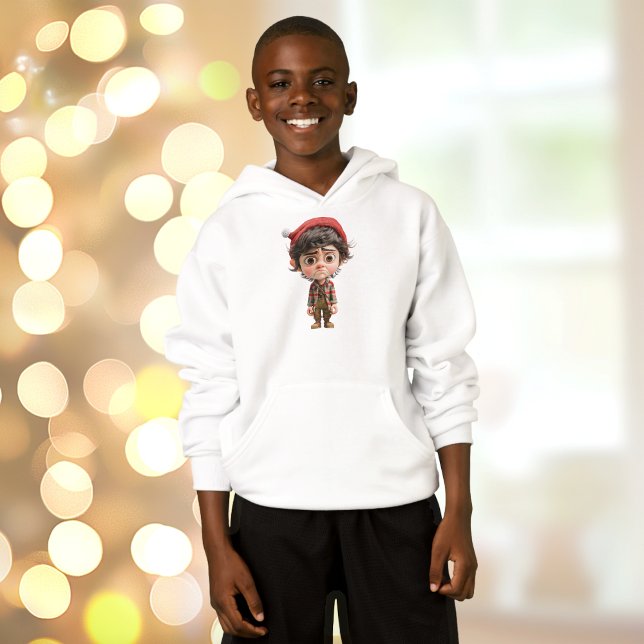 Tuffens dag Jul Elf Boy's Hoodie T Shirt (Skapare uppladdad)