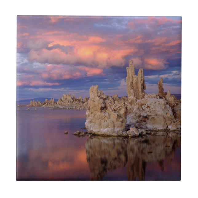Tuffformationer vid Mono Lake Kakelplatta (Framsidan)