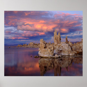 Tuffformationer vid Mono Lake Poster