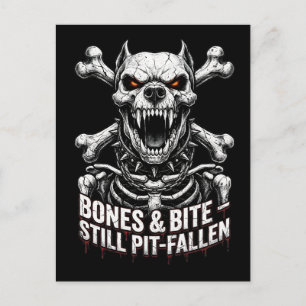 Tuffing skelett Bulldog Gothic Skalle Vykort