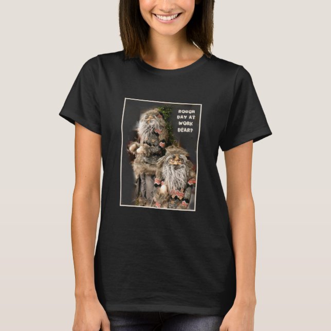 Tufft Arbetsdag för Tomtar T Shirt (Framsida)