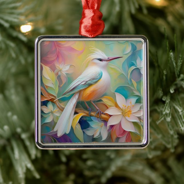 Tuftad Golden Rumped Fantasy Bird Julgransprydnad Metall (Träd)