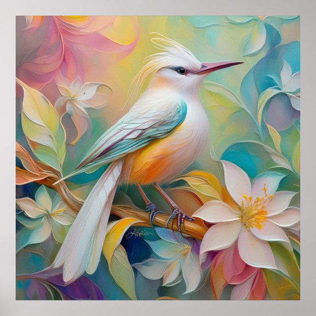 Tuftad Golden Rumped Fantasy Bird Poster (Framsidan)