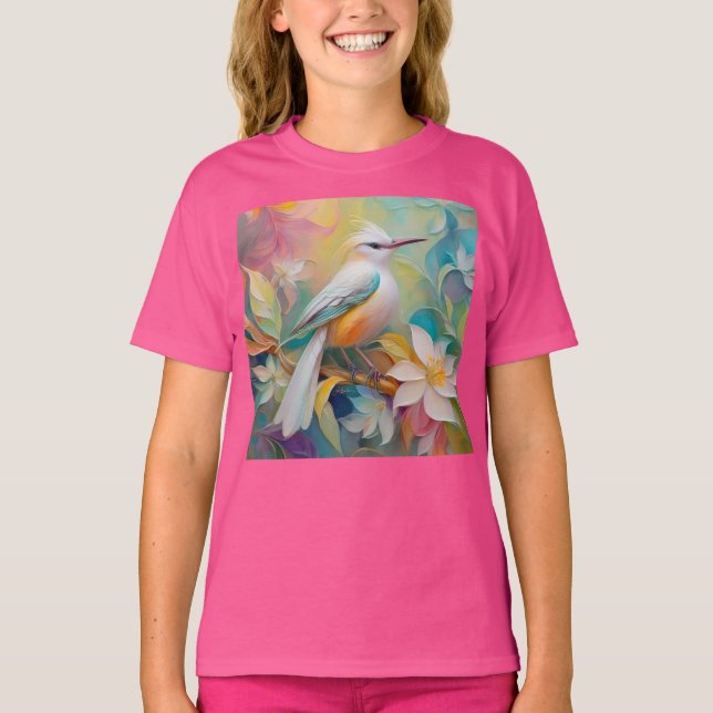 Tuftad Golden Rumped Fantasy Bird T Shirt (Framsida)