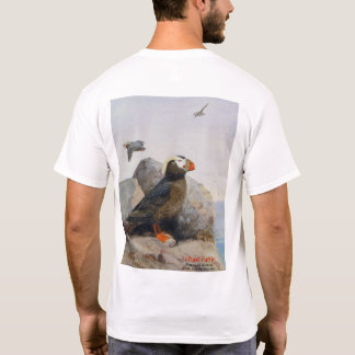 Tuftad Puffin, framsida/baksida av teckningar T Shirt