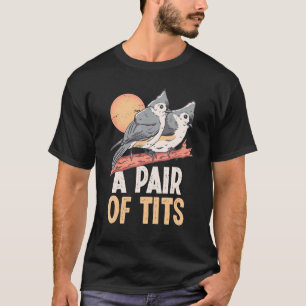 Tuftad Titmus Ornithology Bird T Shirt