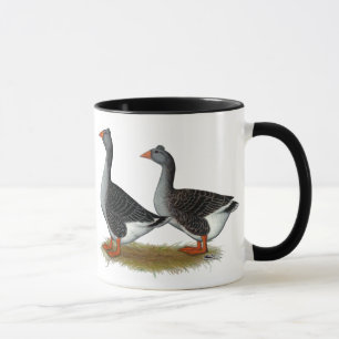 Tuftad Toulouse Geese Mugg