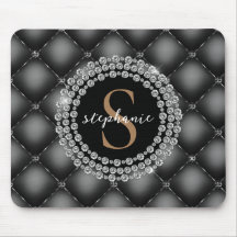 Tuftade svarta diamanter Guld Monogram Elegant Lux