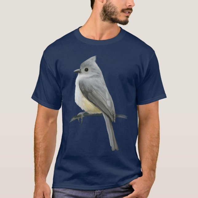 Tufteditmus Bird roligt T Shirt (Framsida)