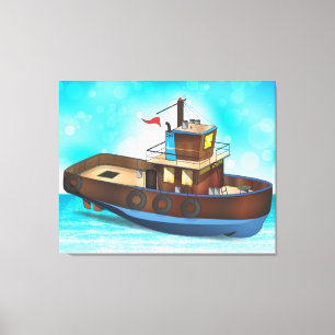 Tug Boat Canvastryck