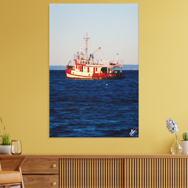Tug Boat på Mutiny Bay #2 Canvastryck (Insitu (Vardagsrum))