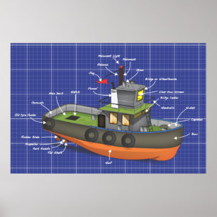 Tug Boat Poster