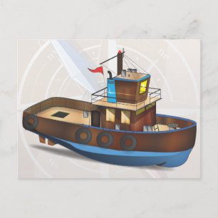 Tug Boat Vykort
