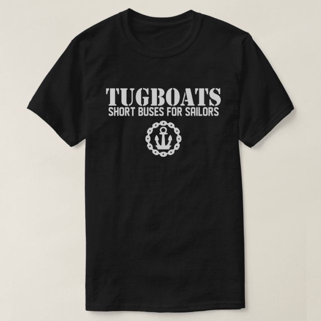 Tugbåtar: Kort buss för sjömän T Shirt (Design framsida)