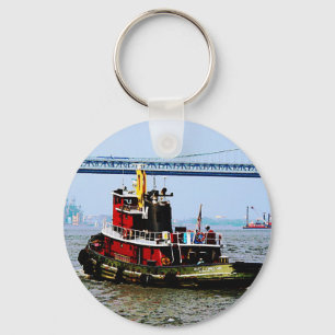 Tugboat i Penns land Philadelphia, PA Nyckelring