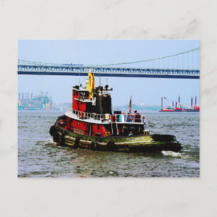 Tugboat i Penns land Philadelphia, PA Vykort