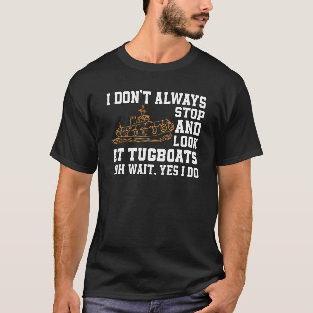 Tugboat-offert, bogserbåt och Frakt T Shirt (Framsida)