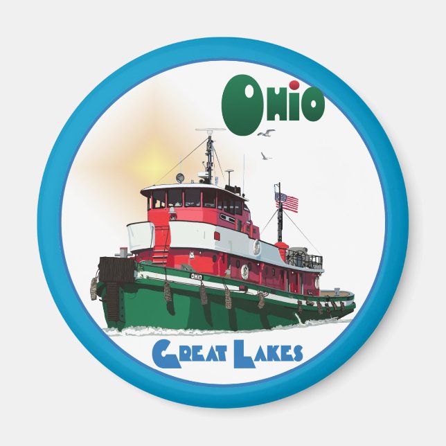 Tugboat Ohio Magnet (Framsidan)
