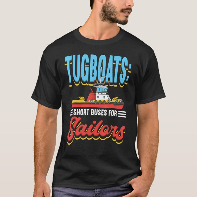 Tugboat Operator Tow Pulling Boat Tugging Frakt Pu T Shirt (Framsida)